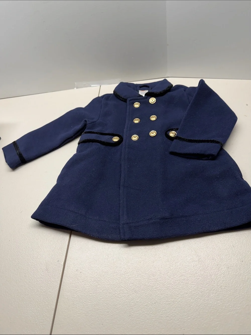 Gymboree Navy Double-Breasted Peacoat with Gold Buttons. NWOT